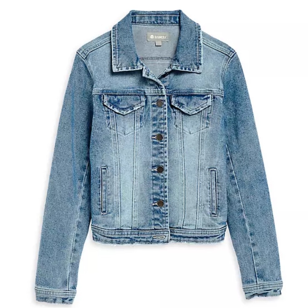 NWT Tractr Blue Denim Jacket XL